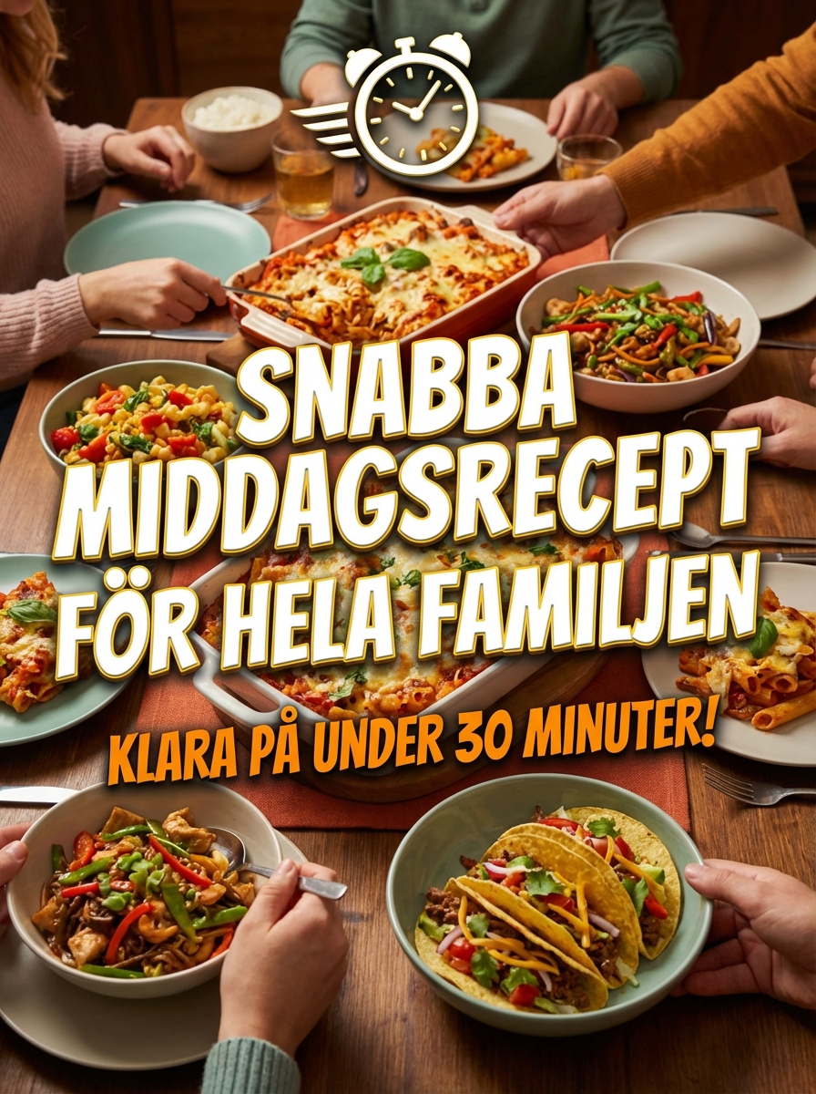 Snabba middagsrecept för hela familjen: klara på under 30 minuter – enkelt och gott